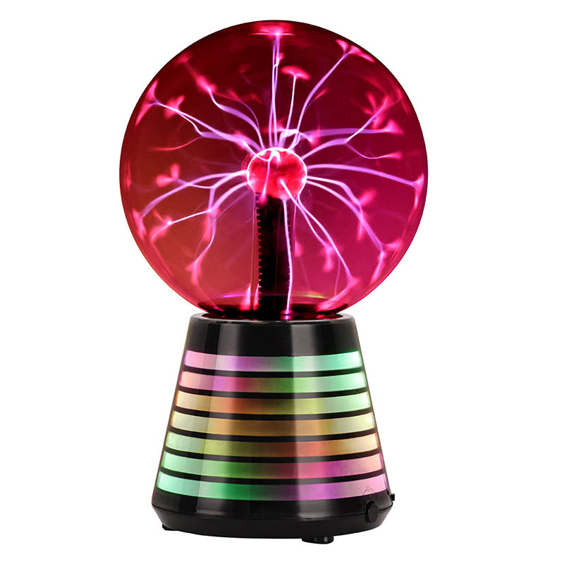 6 -palčna plazemska kroglica z rdečo svetlobo z RGB podlago