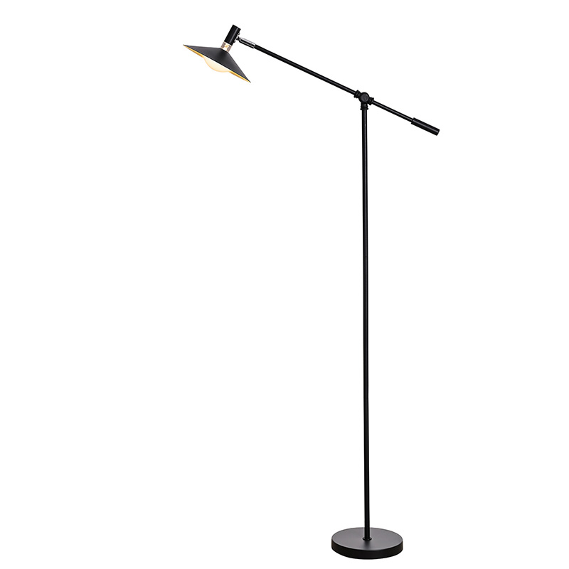 Nastavljiva črna LED stoječa svetilka s 3 svetlobnimi načini