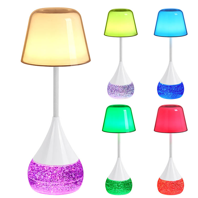 LED namizna svetilka elegance in inovacij z bleščico RGB