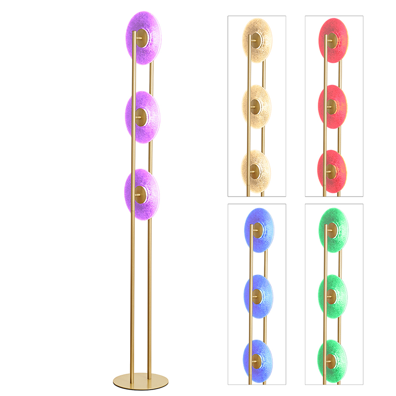 LED RGB stoječa svetilka s 3 ploščami