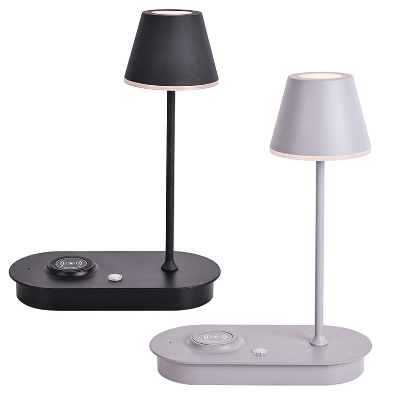 LED namizna svetilka z gobami z brezžičnim polnilcem