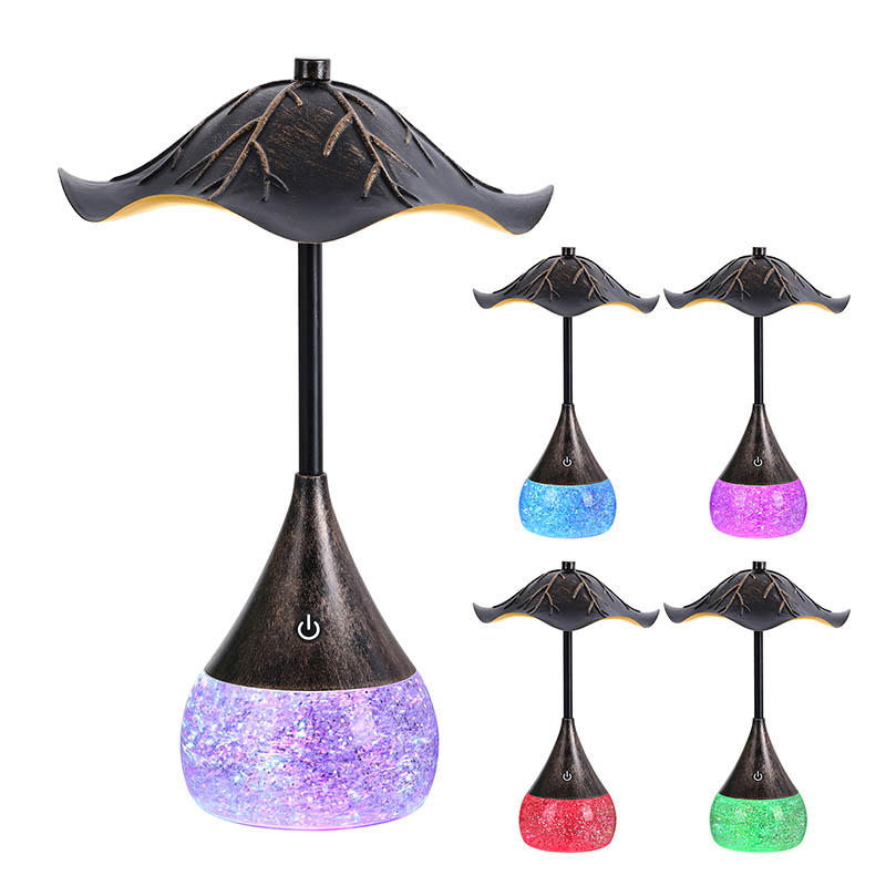 LED namizna svetilka z RGB Glitter Base