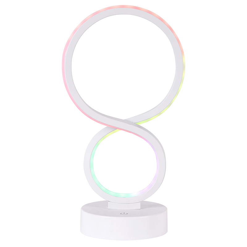 LED namizna svetilka RGB light z 8 senčniki